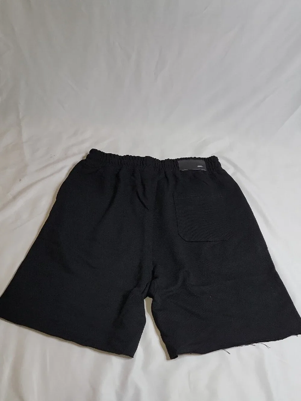 AMIRI Black Athletic Drawstring Shorts with White Logo
